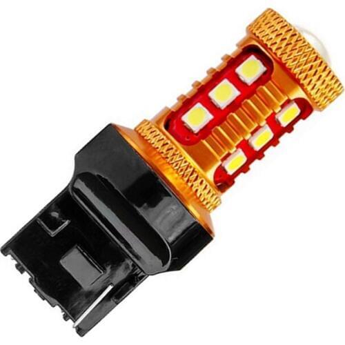 1PCS T20 W21W WY21W 7440 Single String 15 SMD 3030 LED Auto Parking Light Rear Bulb Reverse Lamp Car Turn Signal Red White Amber