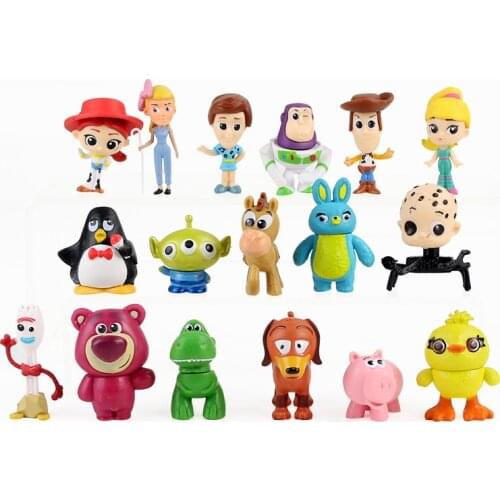 10pcs 17pcs Toy Story 4 Figure Woody Buzz Lightyear Forky Bo Peep Gabby Jessie Rex Bullseye Mr. Potato Head Lotso Alien Baby Toy