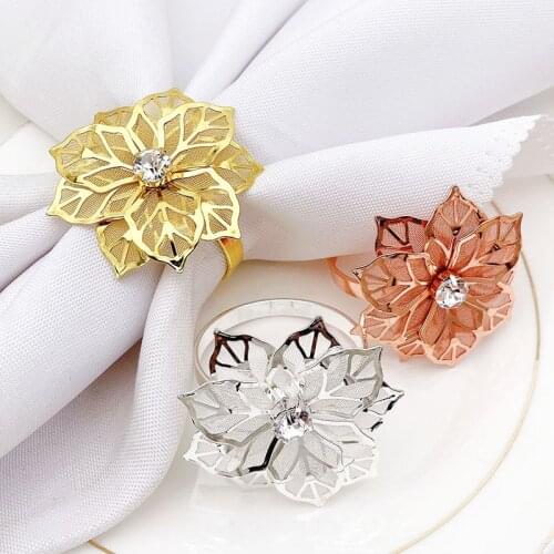 10pcs/lot Exquisite high-end hotel restaurant dedicated napkin ring mouth cloth napkin ring napkin ring seat ring