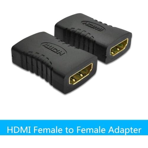 3PCS/LOT High Quality Black HDMI Female to HDMI Female Connector Extender HDMI Cable Cord Extension Adapter Converter 1080P