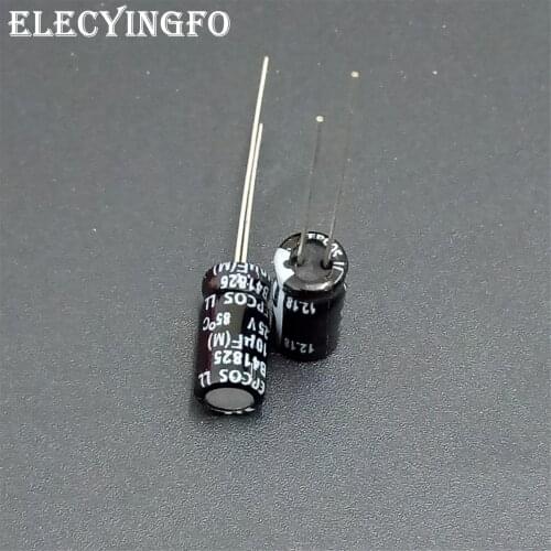 50pcs 10uF 25V10UF EPCOS B41825 series 6.3x12mm 25V10uF Aluminum Electrolytic Capacitor