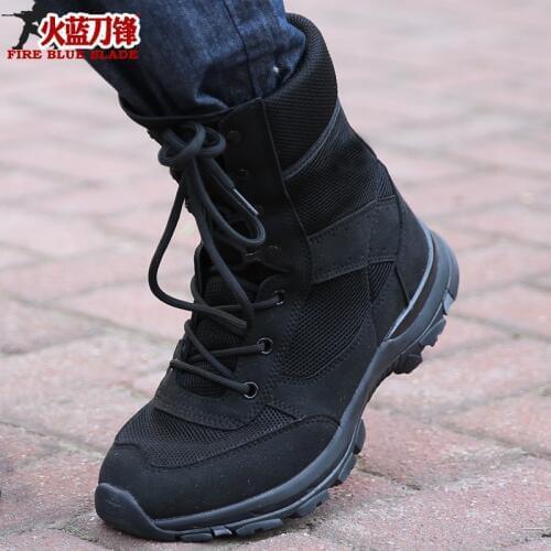 New summer breathable mesh 08 combat boots male army fan super light army tactical Marine military shoes train boot
