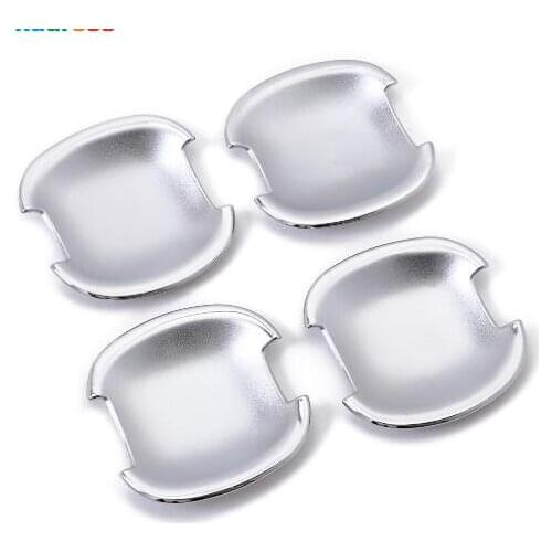 For KIA Sportage 2010-2014 Chrome Door Handle Bowl Cover Trim Side Exterior Door Handles Cup Protective Car Accessories 4PCS