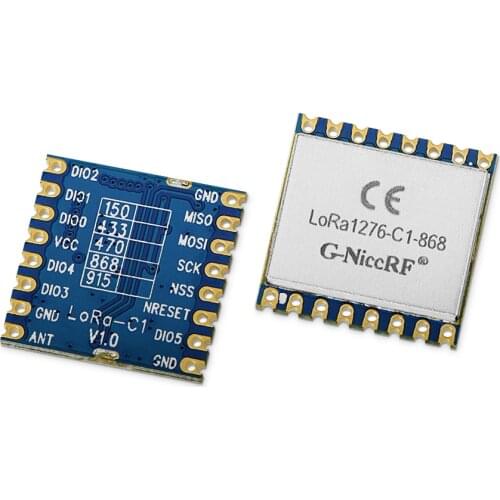 G-NiceRF 20PCS 868mhz LoRa1276-C1 20dBm 100mW 3-5KM small size CE Certificate SX1276 LoRa Module