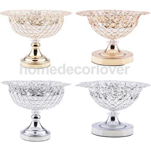 Crystal Fruit Tray Candy Dish Serving Tray Wedding Centerpiece Home Party Table Decoration