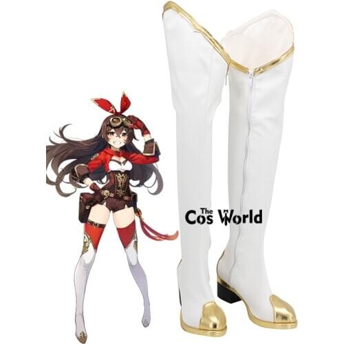 Genshin Impact Amber Games Customize Cosplay Low Heels Shoes Boots
