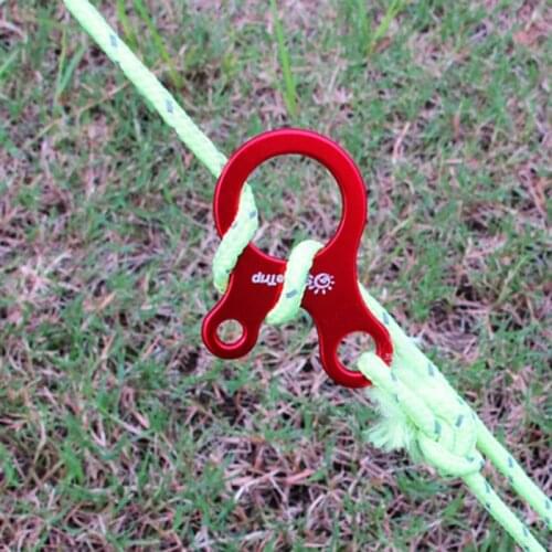 Carabiner outdoor 3 hole quick rope knot Camping tent adjustment buckle snail wind rope buckle anti-slip tightening Hiking Tool