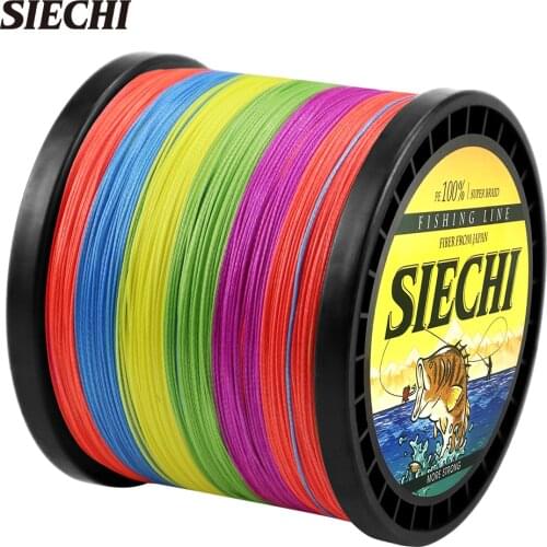 SIECHI 8 Strands 1000M 500M 300M PE Braided Fishing Line tresse peche Saltwater Fishing Weave Superior Extreme Super Strong