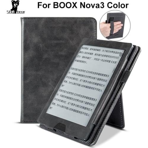 Magnetic Case For Boox Nova 3 7.8 Inch PU Leather E-reader Smart Cover for Nova3 Color Auto Sleep and Wake Up