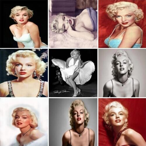 Marilyn Monroe Series 5D DIY Diamond Painting Full Square Round Diamond Embroidery Mosaic Home Decor Gift