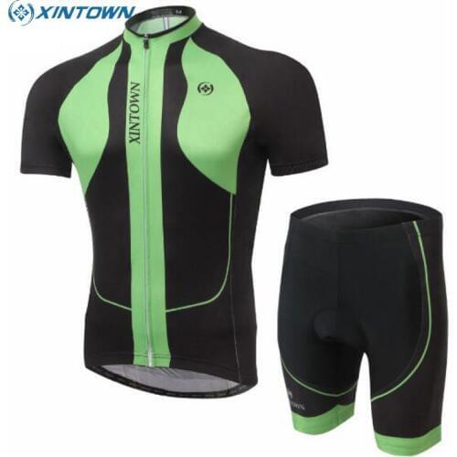 XINTOWN Mens Ropa Ciclismo Short Sleeve Ropa Ciclismo Cycling Jersey Outdoor Top Shirt Bicycle Bib Sports Bib Shorts Set
