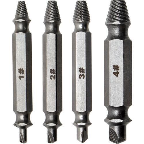 Broken Bolt Remover Drill Bit Set Easy to use 4Pcs/set Screw Extractor Set Damaged Screw Extractor Convenience Practical Tools