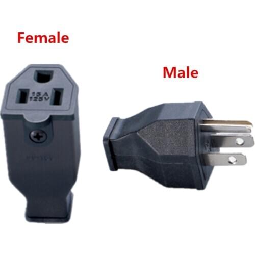 Wholesale 125v 15a Nema L5-15P L5-15R female male connector 3 sprong power outlet wired electrical Receptacle AC socket plug