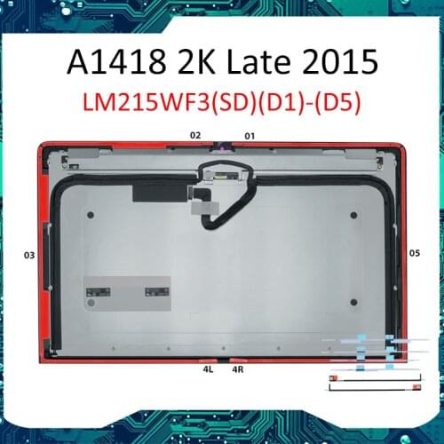 Genuine New for Apple iMac 21.5" A1418 2K LCD Screen Display Assembly 1920x1080 2012-2015 LM215WF3(SD)(D1)/(D2)/(D3)/(D4)/(D5)