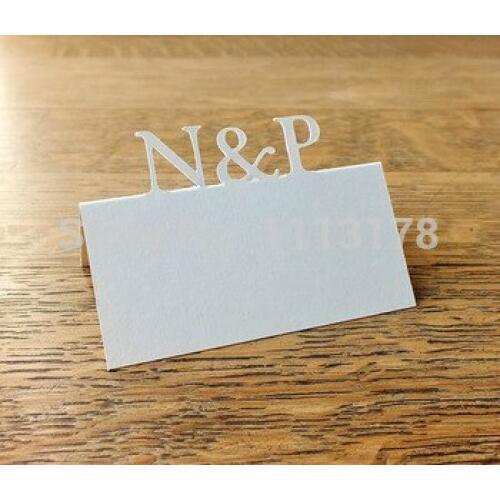 Personalised Initials place cards table name markers wedding bridal baby shower Escort Seating birthday party place cards