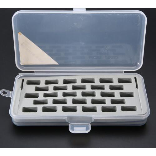 Portable 28 Slots Bobbin Spools Box Transparent Storage Organizer Sewing Bobbins Case Holder for Sewing Machine