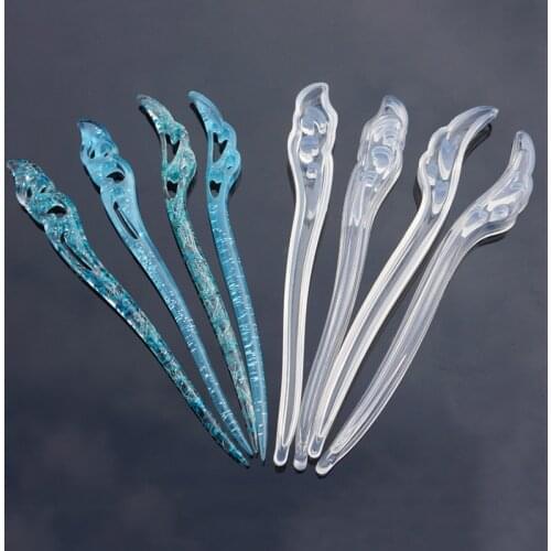 Transparent Silicone Mould DIY Hair Jewelry Making Mold Hairpin For Resin Flower Epoxy Resin Molds