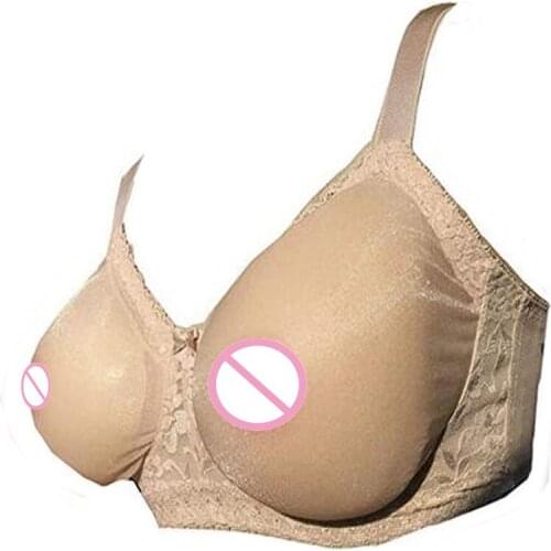 See-Through Pocket Bra for Silicone Breast Forms Wire Free Suport Bra Ajusen for Mastectomy Crossdresser Transgender