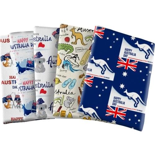 Bubble Fabric Printing Australian Animal Koala Kangaroo Polyester Fabric DIY Sewing Fabric 50*145cm
