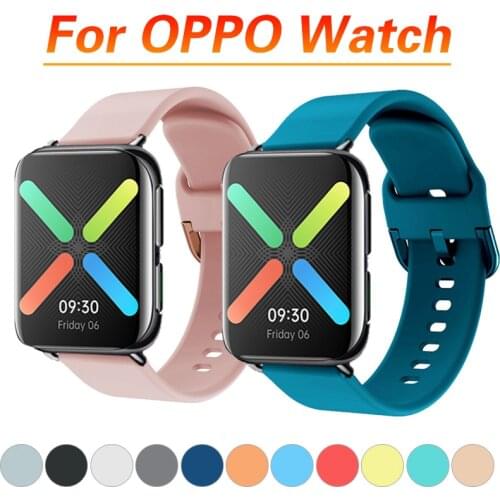 41mm 46mm Watch band for OPPO Watch Soft Silicone Sport Bracelet for OPPO Watch Band 46mm TPU Strap Colorful Wrist Strap 46mm