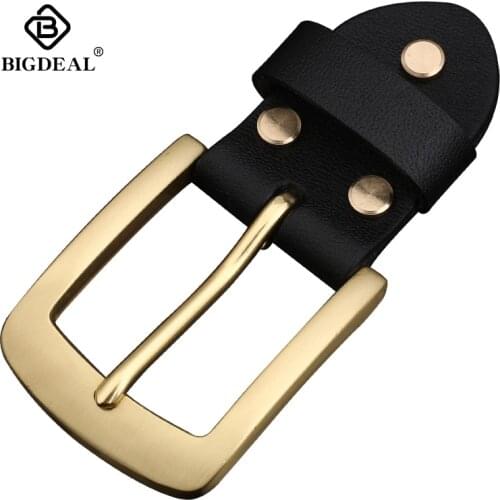 Retail 2018 Newest High Quality 100% Solid brass Fashion Mens Belt Buckle fit 3.8cm Wide Belt Classic Mens Jeans accessories
