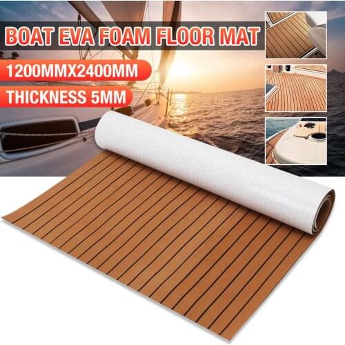 240cm Self-Adhesive Foam Teak Decking EVA Foam Marine Flooring Faux Boat Yacht Flooring Decking Sheet Marine Orange Vehicle Pad