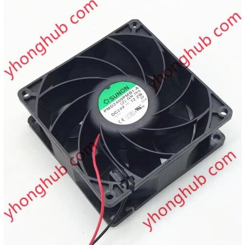 SUNON PMD2409PMB1-A (2). GN.121 Server Cooling Fan DC 24V 12.2W 92x92x38mm 2-wire