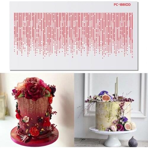 Cake Stencil Dotted Line Pattern Ornamental PET Cake Boder Spray Template Cake Decorating Tools Kitchen accessories Bakeware