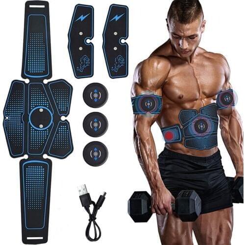 Abdominal Exerciser Muscle Stimulator Gear Press Trainer USB Total Abs Belly Arm Machine Workout Home Gym Fitness Equipment