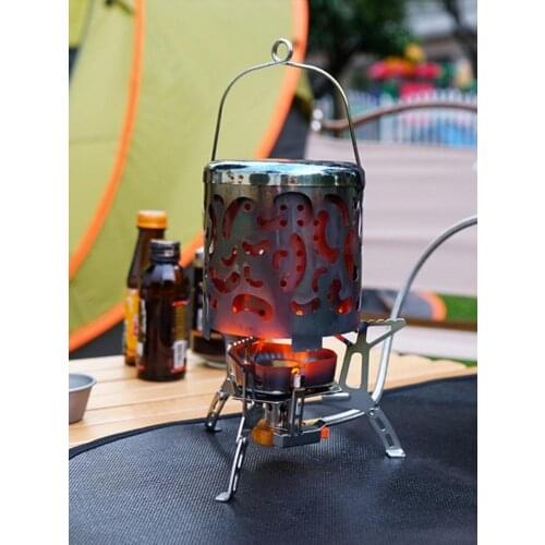 Outdoor Portable Gases Heater Stoves Heating Cover Mini Heater Cap Stainless Steel Gas Oven Burner Camping Stove Accessories