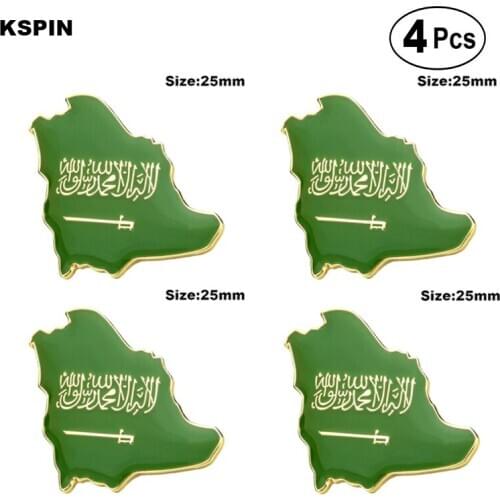 Saudi Arabia Brooches Lapel Pin Flag badge Brooch Pins Badges 4pcs