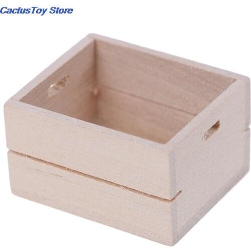 1:12 Dollhouse Miniature Wooden Vegetable Fruits Basket Furniture Accessories