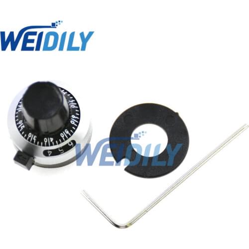 2PCS/LOT 4mm WXD3-13 WXD3-12 Potentiometer Precise Dial knob lockable Hat Multi-turn Potentiometer Knob Cap