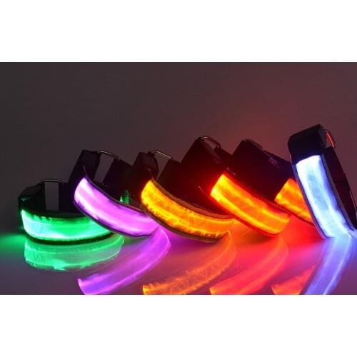 1psc Luminous arm with LED running light and night running luminous bracelet, safety warning, reflective cheering foot ring