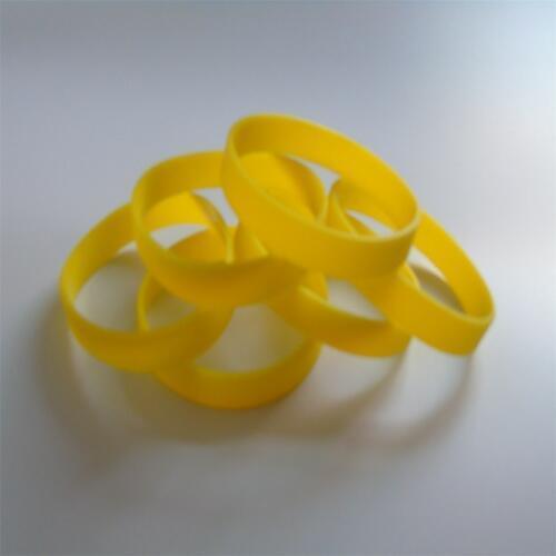 100pcs/Lot Wholesale Blank Solid rubber silicone bracletes with print custom logo for promotional gifts s041802
