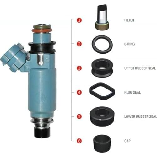 4 Set Fuel Injector Seal Repair Kit for Saab 9-2x Subaru Impreza 2.0L H4 VD-RK-0228