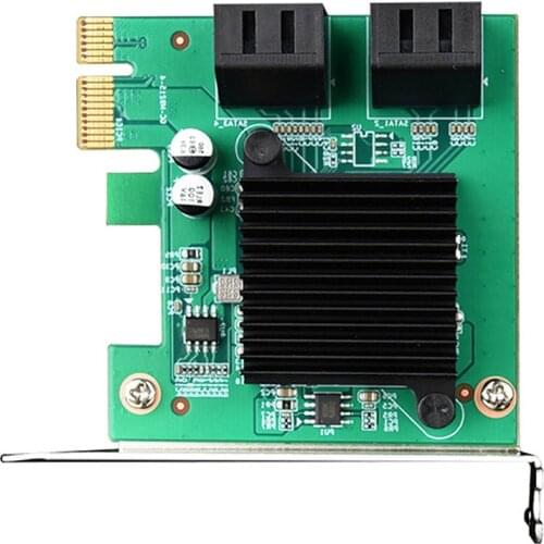 4 Port SATA 3.0 Expansion Card PCI-E Adapter Board PCI-E to SATA Extender Computer Accessory for SSD IPFS BTC Mining