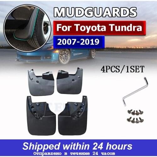 4Pcs Mud Flaps Splash Guards For Toyota Tundra 2007- 2019 Front and Rear Mudguards High Grade Semi-Rigid ABS Platic