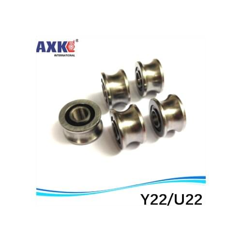5pcs/lot high quality TU22 8mm V / U groove pulley bearings T22 8*22.5*14.5*13.5 mm V groove roller wheel ball bearing T-U-22