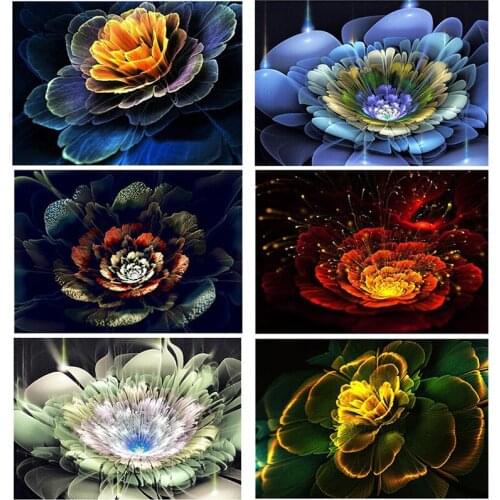 5D Vivid Fantastic Flowers Diamond Painting Cross Stitch Diy Diamonds Embroidery Wall Art For Office Store Home Decoration