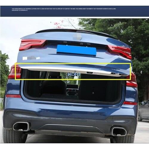 Stainless Steel back rear Tailgate Decorative Strip Cover Trim for BMW X3 G01 2018 2019 2020 2021 1pc Styling Accessories