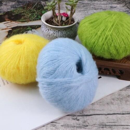 Baby Mohair Scarf Shawl Wiring Fine Wool Crochet Hand-woven Bag Diy Material Bag for Knitting Cotton Yarn Crochet Wool Colorful