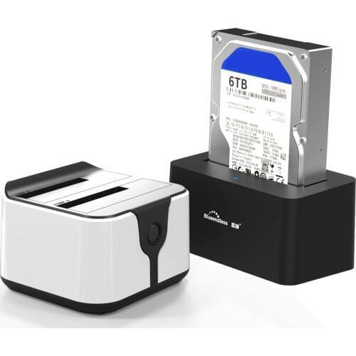 2 Bay SATA USB 3.0 SSD Enclosure HDD Case Usb Hdd Enclosure External Hard Drive Docking for 2.5/3.5inch HDD/SSD Offline Clone