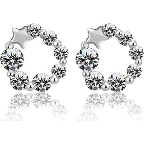 Europe And The United States 2020 Punk New Fashion Earrings Crystal Lucky Star Wholesale Earrings Sales