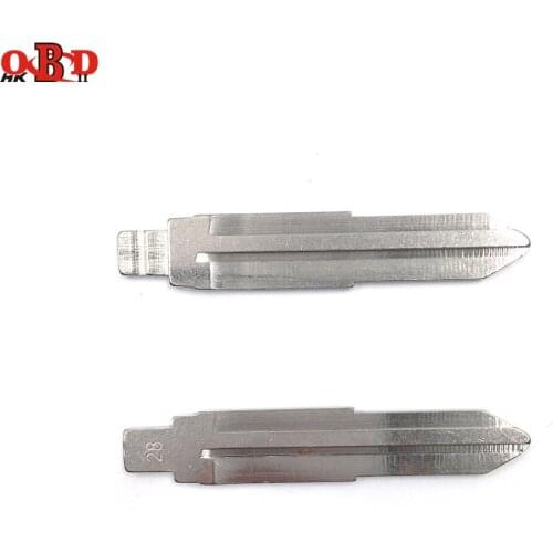 HKOBDII 10 pcs/lot Metal Blank Uncut Flip KD Remote Key Blade Type 28# for Kia