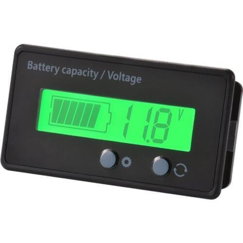 Lcd Battery Capacity Monitor Gauge Meter,Waterproof 12V/24V/36V/48V Lead Acid Battery Status Indicator,Lithium Battery Capacity