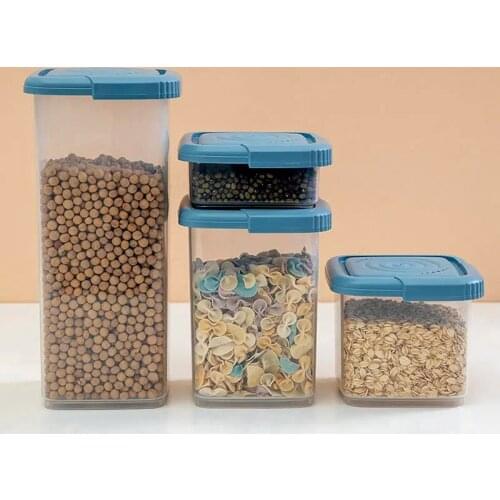 Kitchen Household Fresh-keeping Box Grain Storage Sealed Box Transparent Covered Refrigerator Storage Box Food Storage Jar