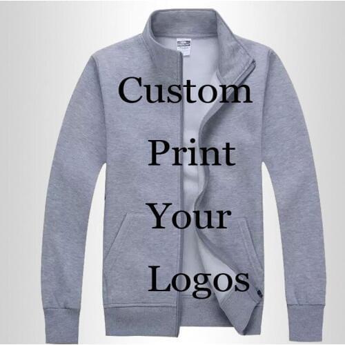 Custom Silk Screen Print Jackets Embroidery Ditital Customized Make zipper Jacket Hoodies Personal DIY your Logo Name Text