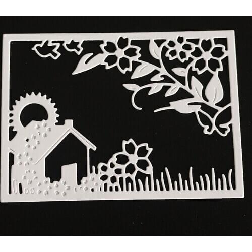 SCD1113 House Metal Cutting Dies For Scrapbooking Stencils DIY Album Cards Decoration Embossing Folder Craft Die Cuts Tools New