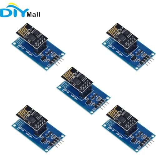 5pcs ESP8266 ESP-01 Serial WiFi Wireless Adapter Module DC3.3V 5V with ESP8266 ESP-01S 4MB Module for Arduino